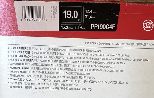 3M Privacy Filter F/ Standard LCD 18.1"-19"/CRT 19" PF190C4F-BRAND NEW-SHIP24HRS - Picture 6 of 12