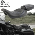 Driver Passenger 2 UP Seat Set Black Stitching For Harley Touring CVO Road Glide