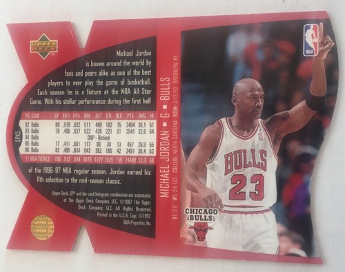 1997 Upper Deck SPX Michael Jordan SPX5 - Picture 2 of 2