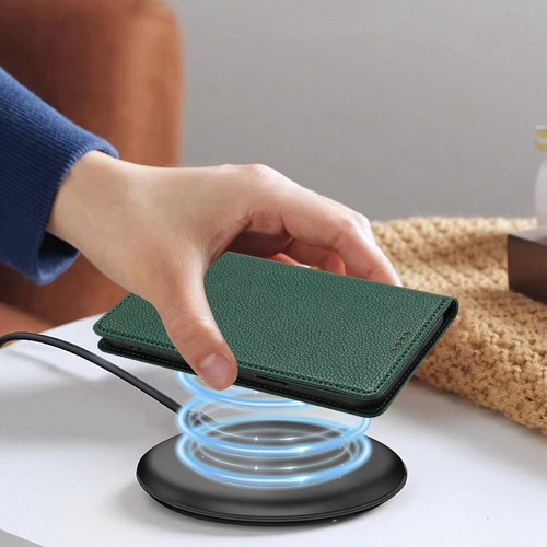 Funda de teléfono de cuero segura RFID con tapa magnética para iPhone 16 Pro 15 16e 14 13 - Imagen 96 de 120