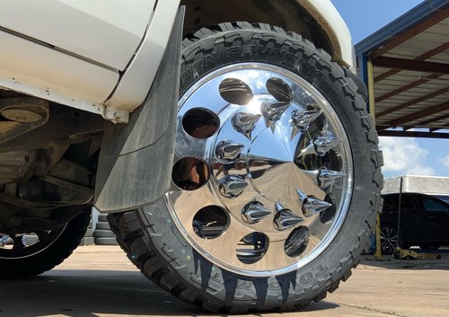 6 NEW 22" ALCOA CUSTOM CUT MEGA HOLE RIMS TIRE WHEEL PACKGE W/35125022 TIRES DUA - Picture 3 of 3