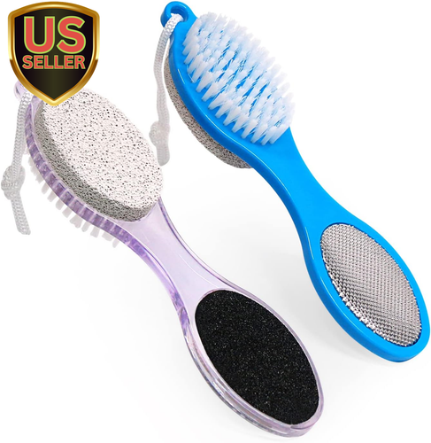 Pumice Stone Brush for Feet - 2 Pack Foot Brush Scrubber 4 in 1 Foot File Ped... - Picture 8 of 9