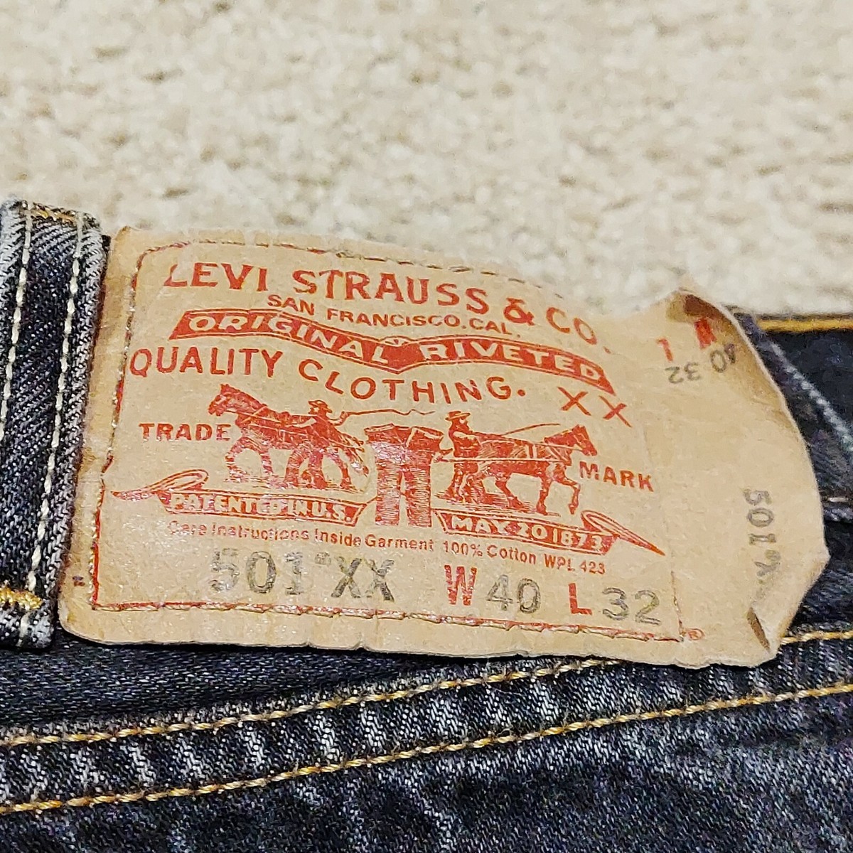 パンツ 2002s Levis 501xx Mexico Dead Stock 2002s Levis 501xx Mexico Dead Stock With flasher W30 limited