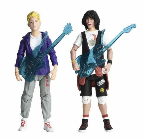 Conjunto de 2 figuras de acción de coleccionista de guitarra de aire de aventura de Bill & Ted's excelente - Imagen 3 de 5