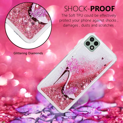 Custodia glitter liquido mobile Bling per Samsung Galaxy A12 A52S A32 A22 cover telefono - Foto 30 di 89
