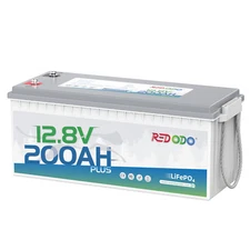 Redodo 12V 200Ah PLUS LiFePO4 Deep Cycle Lithium Battery 200A BMS for RV Solar
