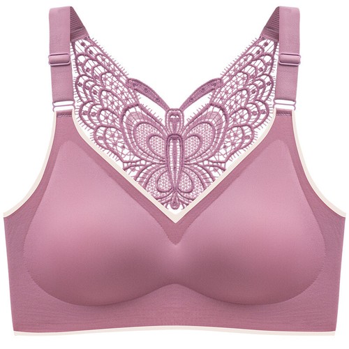 Damen Übergröße Beauty Rücken BH Schmetterling Push Up Dessous nahtlos Eis Seide BH - Bild 6 von 16