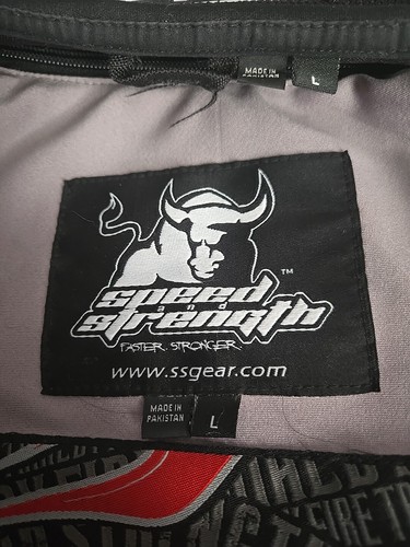 Speed And Strength Men's Armored Moto Jacket Size L Zip-Out Lining EUC - Picture 3 of 9