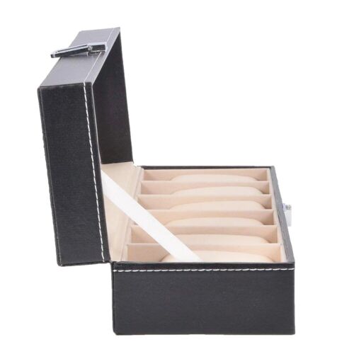 6/10/12 Grids Leather Watch Box Organizer Case Jewelry Display Storage Showcase - Picture 7 of 21