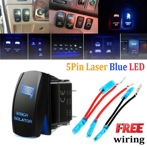 Interruptor basculante botón pulsador LED azul 12V 20A 4x4 para ARB estilo Carling - Imagen 36 de 82