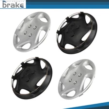 Set of 4 Silver 13" Wheel Covers Snap On Full Hub Caps fit R13 Tire & Steel Rim