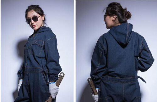 New Men Women's Denim Coverall Overall Workwear Tuff Work Royal Pant Jumpsuit - Bild 8 von 16