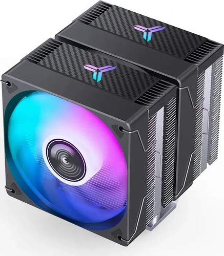 Jonsbo CR-3000E CPU-Kühler, Dual-Tower, ARGB, 260W TDP - schwarz, 120mm - Afbeelding 3 van 4