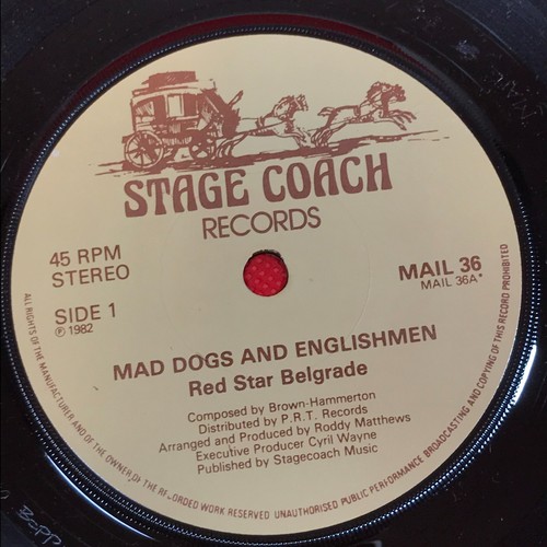 RED STAR BELGRADE Mad Dogs And Englishmen 1982 UK 7" Vinyl single original 45 - Picture 4 of 4