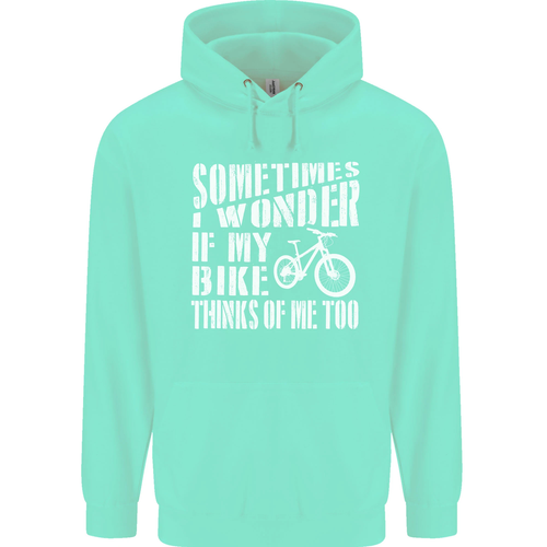 Cycling I Wonder If My Bike Bicycle Cyclist Childrens Kids Hoodie - Picture 60 of 68