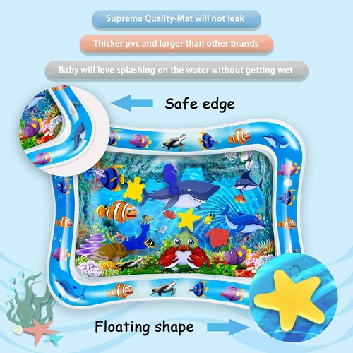 Tummy Time Baby Water Mat Infant Toy Inflatable Play Mat Pad Newborn Boy Girl - Picture 5 of 6