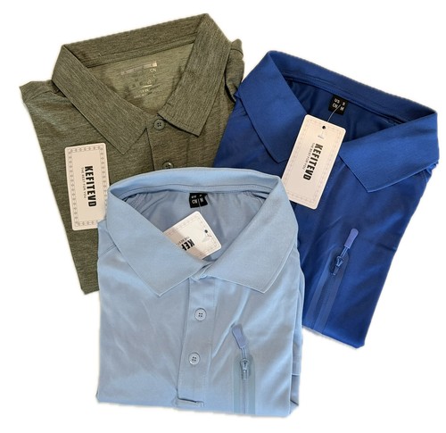 3x KEFITEVD Herren Outdoor atmungsaktiv schnelltrocknend Poloshirts NEU Größe M - Bild 1 von 5