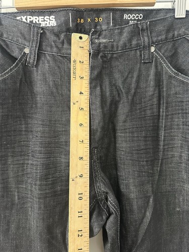 Express Rocco Slim Fit Straight Leg Jeans Herren 38x30 Baumwolle Denim Actual 38x28 - Bild 5 von 6