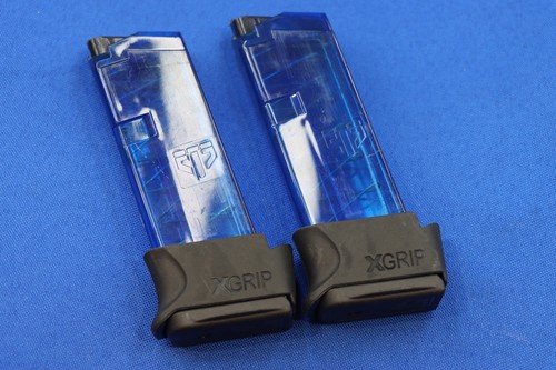 ETS Blue XGRIP Glock Model G43 Pistol Magazine Lot of 2 Mags 9RD 43 9MM Luger NR