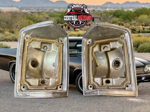 Chevy El Camino Taillight Taillamp Housing LH RH Pair 1969 OEM - Picture 1 of 7