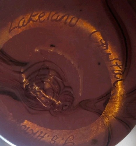 Stuart Ackroyd irisierende Studio Glas Pulled Feather Vase - 1990er - Bild 8 von 10