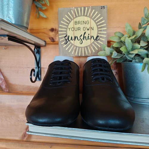 Zapatos de Baile Muy Finos Serie C2503 Cuero Negro Tacón Baile de Salón Zapato 9.5 - Imagen 5 de 12