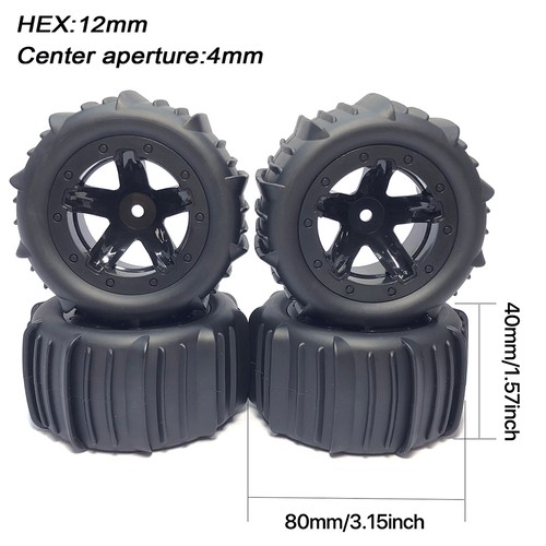 4x RC 1/16 1/14 Snow Sand Paddles Tires Wheels for Wltoys 144001 124018 HBX MJX - Picture 21 of 21
