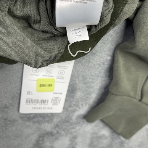 Athleta Hoodie Womens Large Green Seasoft Bubble Hem Full Zip Relaxed Crop Loose - Photo 11/15