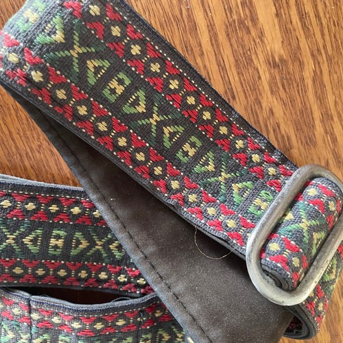 Hippie Camera Strap 2 inch wide Woven Multicolor Thick Stripe Geometric Vintage - Picture 3 of 4