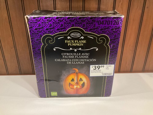 Holiday Living Faux Flamme Kürbis LED Jack-O’-Laterne Halloween Dekoration 13" - Bild 1 von 3