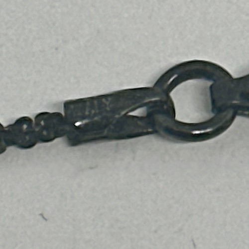 Black Rhodium Plated Sterling Silver 925 Twisted 16" Chain 1.5mm Italy - Picture 3 of 3