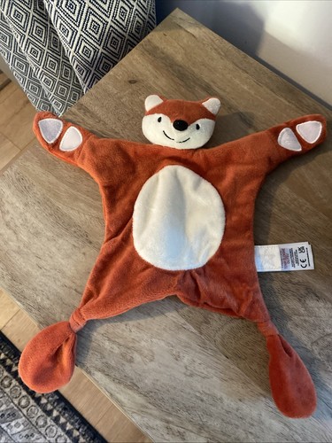 Jojo Maman Bébé Plush Orange Fox Baby Comforter Dummy Holder Comfort Blanket (a7