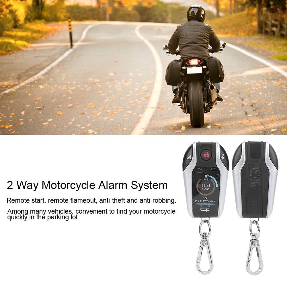 2 Way Alarm System Universal ABS Motorcycle Anti?Theft Remote Control for Sec...