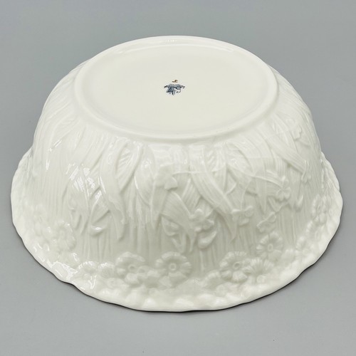 Belleek Ireland Erne Fruit Bowl Millennium 2000 Cream Gold Embossed Parian RARE - 第 12/24 張圖片