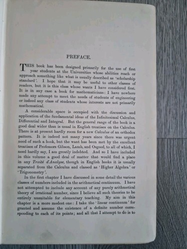 A Course Of Pure Mathematics G. H. Hardy 1908 . - Picture 10 of 13