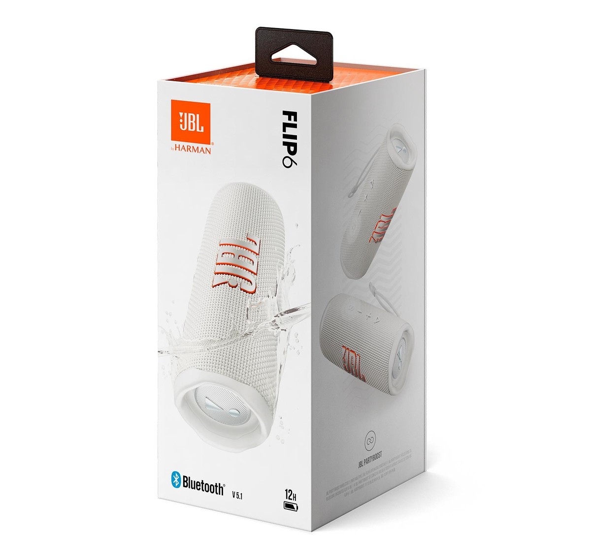 JBL Flip 6 White Portable Bluetooth Speaker (Open Box) | eBay