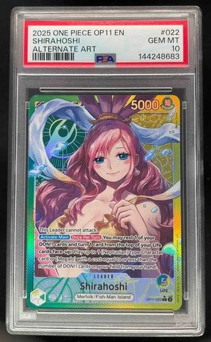 2025 One Piece OP11 EN #022 Shirahoshi Alternate Art PSA 10