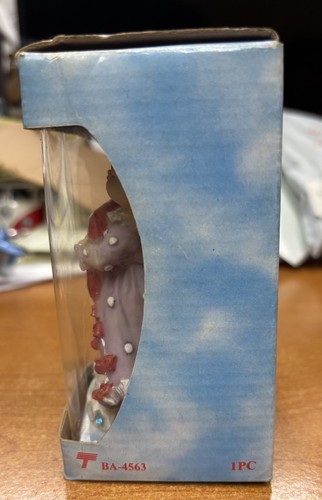 MÄRZ Geburtsstein Engel mit violettem Kleid hält Drachen mit Schleifen 4" mit Box - Bild 2 von 21