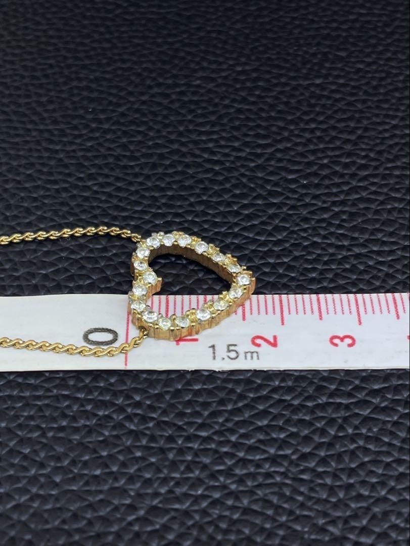 Christian Dior デザインネックレス　ハート　41cm Christian Dior ハート型ネックレス - メルカリ