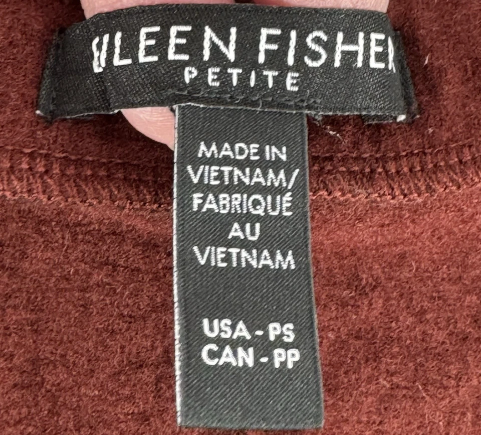Женская юбка миди Eileen Fisher из 100% вареной шерсти трапециевидная красная миниатюрная небольшая карьерная - Изображение 3 из 4