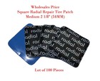 100 Piece Square Radial Tire Repair Patch High Quality Medium 2. 1/8" (54mm)