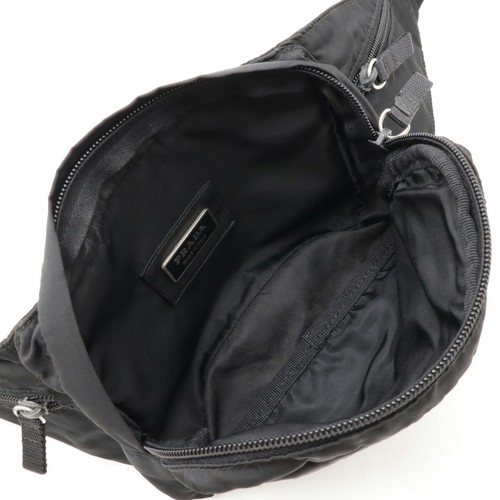 PRADA Waist Pouch Waist Bag Hip Bag Body Bag Shoulder Bag Nylon NERO - Picture 6 of 7