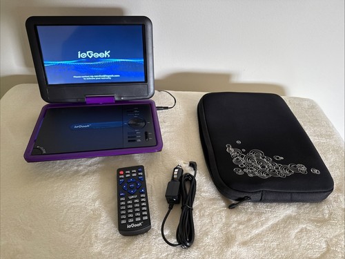 IGeek DVD Player IK -902 WWall & Car Chargers, Remote. 9 Inch Swivel Screen