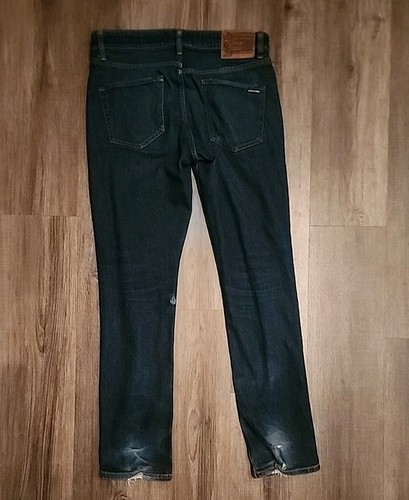 Volcom Womens Jeans 30 Dark Wash Denim Straight Distressed - Picture 13 of 14