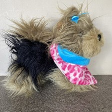 BATTAT Stuffed Animal YORKSHIRE TERRIER Yorkie Puppy Dog PLUSH w/ Pink Bow Toy