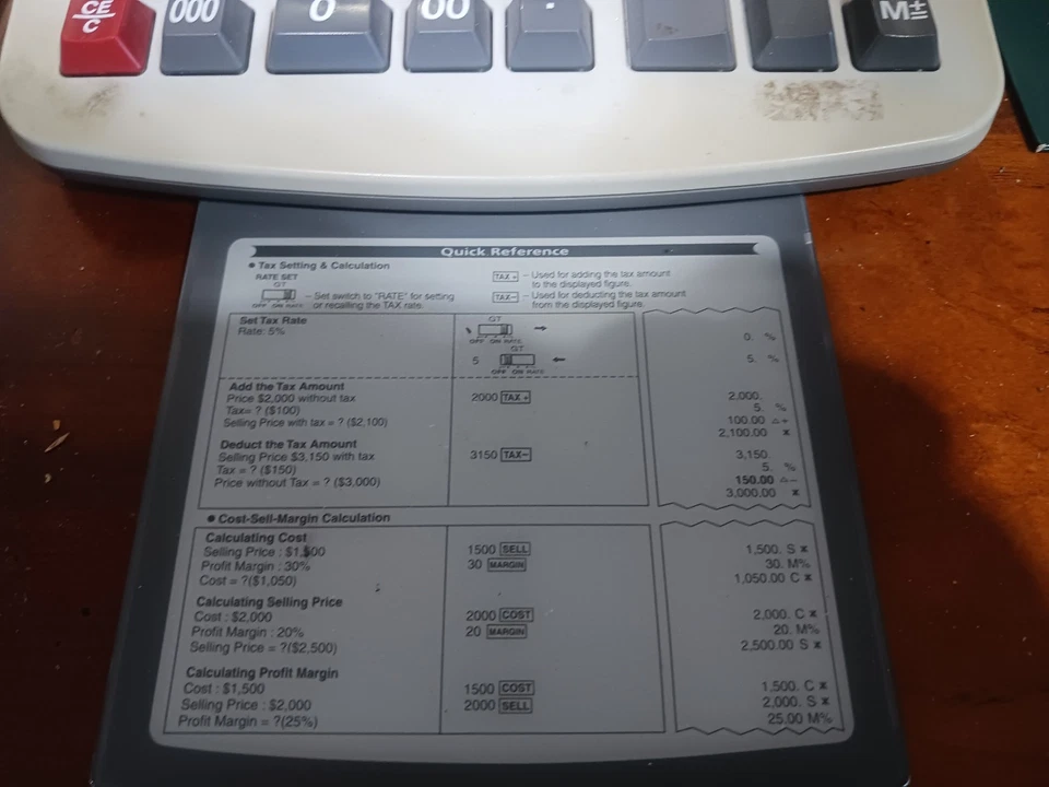 Calculadora de impresión de cañón vintage usada ¡MÁS! Foto 4 de 4