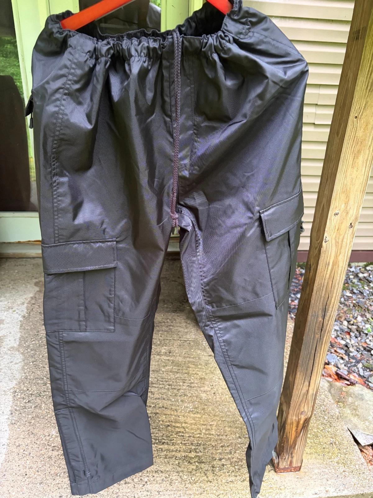 Carhartt Dry Harbor Rain Pants, Men's L Tall, Black