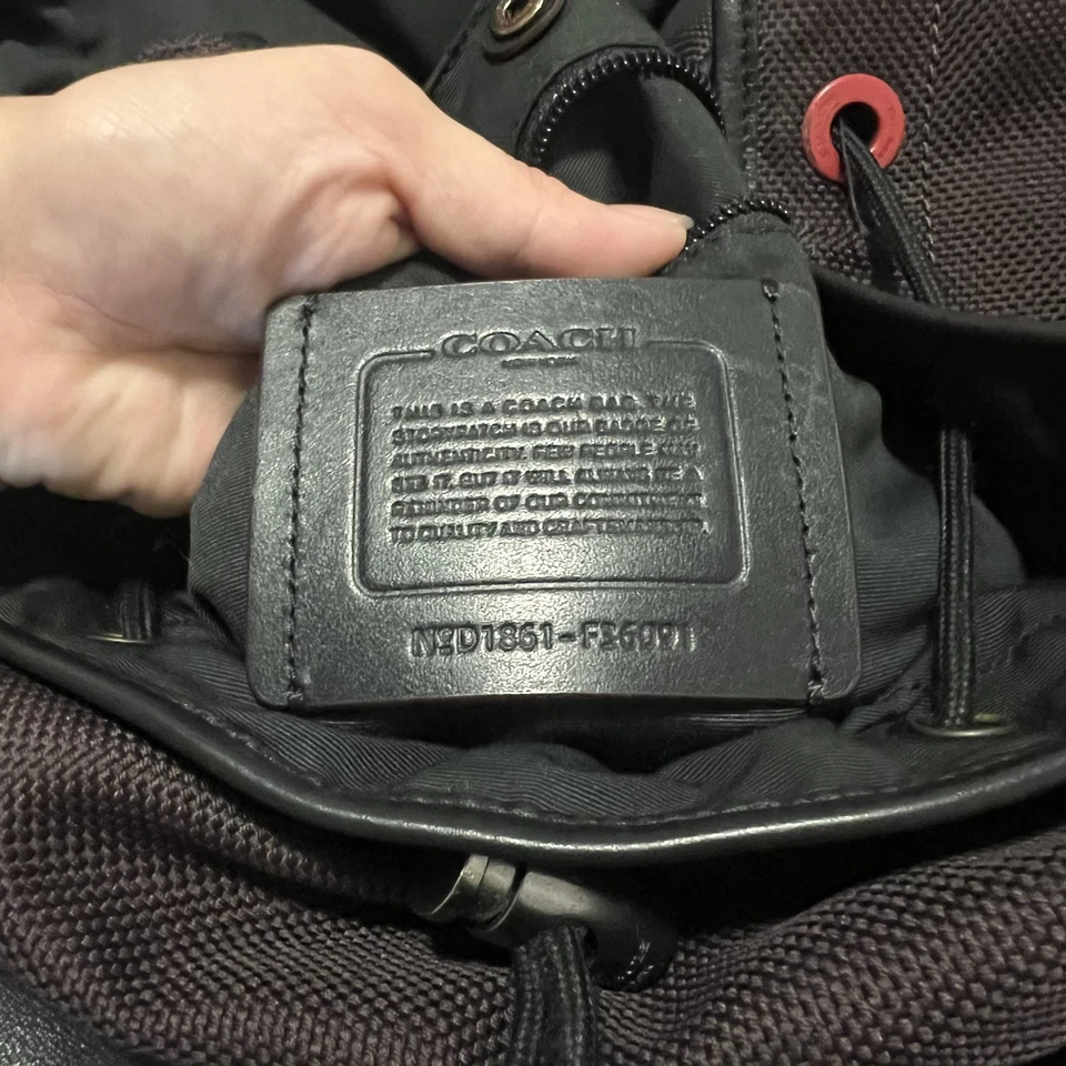 Coach Terrain Trek Pack Perforated Travel MultiColor Backpack Laptop - Image 3 of 4