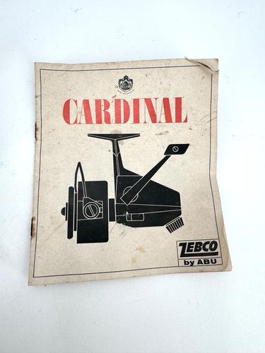 Vtg Zebco Cardinal 7 Spinning Reel Abu Garcia Product Of Sweden 2x Spools+Instr. - Foto 7 di 7