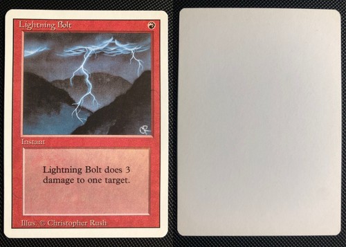 MTG Revised Edition *** LIGHTNING BOLT *** ARTIST PROOF White Backed Ultra Rare - Picture 1 of 3
